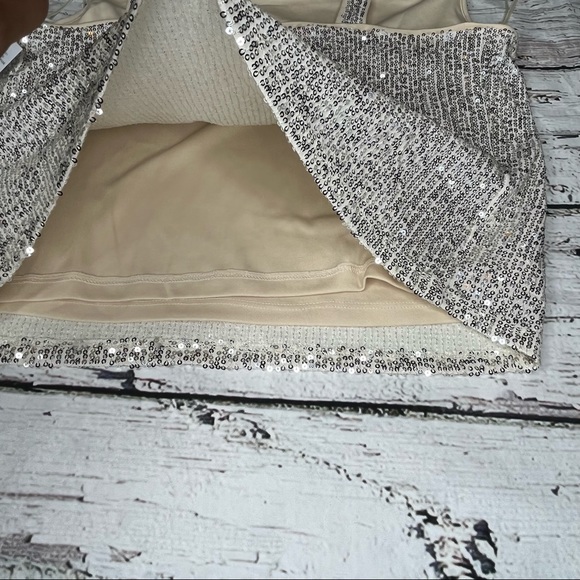 NWT 1.State Sequin Wide Strap Draped Tank Top Size M - Picture 4 of 9